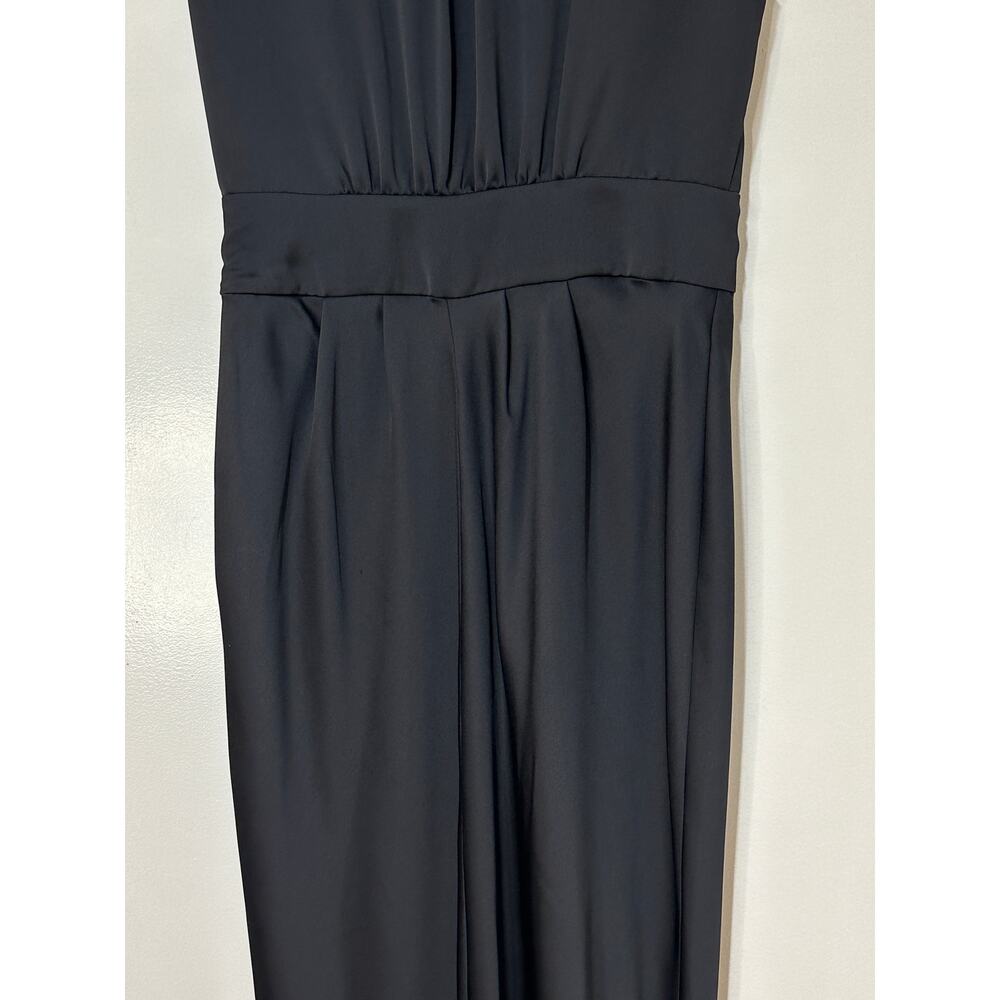 Ramy Brook Quinn Plunge-Neck Gown Dress Black Size 10 NWT Bold Front Slit - Picture 11 of 14